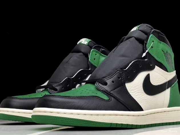Kicktheory Green Pine NRG Jordan High 555088-302 1 Air OG Sail-Black 0727